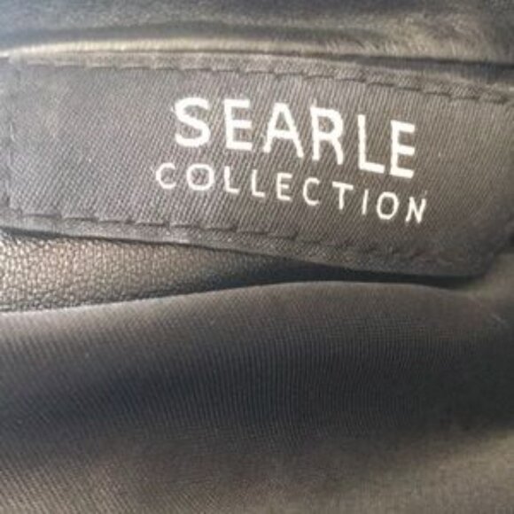 Vintage Searle Collection black leather blazer size 4 - Picture 7 of 8